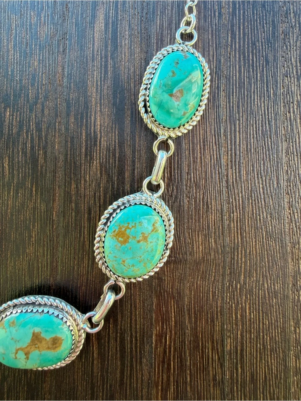 Kingman Turquoise Choker Navajo Handmade by Keith Henry - signed